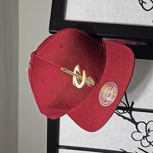 Mitchell and Ness Cleveland Cavaliers Burgundy Snapback Hat New